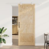 Ușa glisantă vidaXL cu set de hardware 93x232 cm Lemn solid de pin