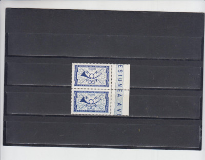 M1 TX9 2 - 1969 Conferinta ministrilor de posta si telecomunicatii pereche doua foto