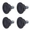 Picior pentru mobila &Oslash; 28 mm, filet M6 x 12 mm, negru, 4 buc / set