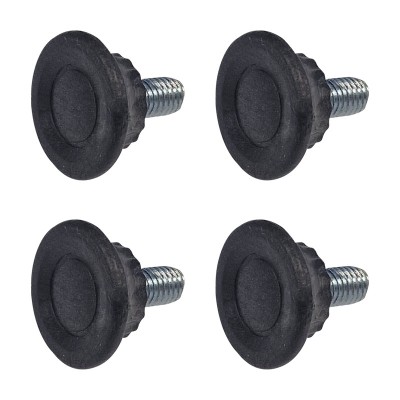 Picior pentru mobila &amp;Oslash; 28 mm, filet M6 x 12 mm, negru, 4 buc / set foto