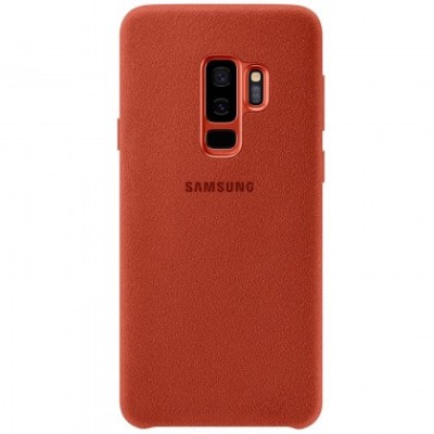 Husa Samsung G965 Galaxy S9 Plus Alcantara EF-XG965AREGWW Rosu Blister Original foto