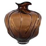 Cumpara ieftin Vaza flori sticla maro &Oslash; 26x31 cm
