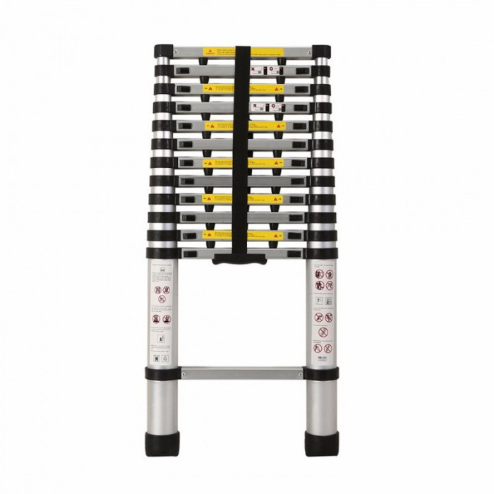 Scara telescopica 3.8 m, inchisa 0.86 m, 13 trepte, maxim 150 kg