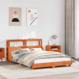 VidaXL Cadru de pat fără saltea, maro ceruit 140x200 cm lemn masiv pin