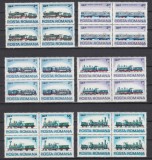 ROMANIA 1979 LP 1000 EXPOZITIA INTERNATIONALA TRANSPORTURI HAMBURG BLOCURI DE 4 TIMBRE MNH
