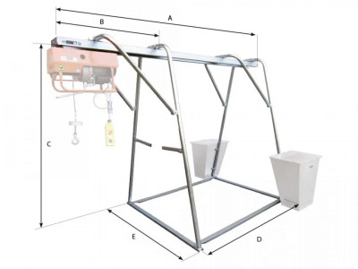 Stand metalic cu sina suport pt. Electropalane pana la 500kg IORI-CAV500 foto