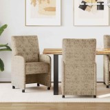 vidaXL Scaune de dining cu roți 2 pcs Gri deschis 58 x 67 x 97 cm 42017862