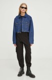 G-Star geacă din denim femei, de tranziție, oversized
