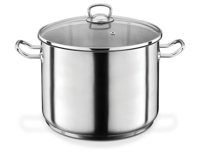 Oala profesionala mare GSW pentru supa, paste, otel inoxidabil, 28 cm, 15 litri - RESIGILAT