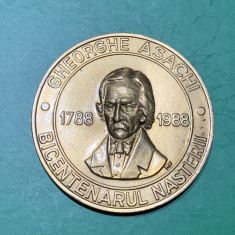 Medalie bicentenarul nașterii Gheorghe Asachi 1788-1988