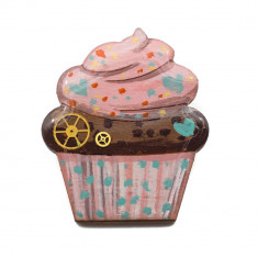 Brosa de LEMN Cupcake foto