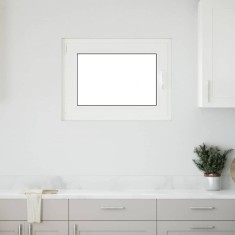 vidaXL Fereastră de subsol &bdquo;RISOR&rdquo; 80x70 cm oscilo-batantă DIN st&acirc;nga, albă