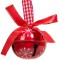 Ornament Brad Crăciun, Metalic, Clopoțel, Roșu, 4cm