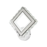 Aplica LED TERRANO cu Cristale, Patrat, 24W, Lumina Rece/Calda/Neutra, Alb &amp; Inox ModernLight Concept