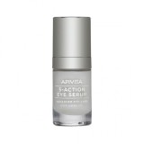 Ser Ochi Apivita 5 Action, Crin Alb, 15ml: Anti-Cearcane, Anti-Rid, Hidratare, Fermitate, Propolis, Testat Oftalmologic