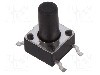 Microintrerupator, 6x6mm, OFF-(ON), SPST-NO, SCHURTER - 1301.9319