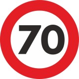 Autocolant Sticker "Limita Viteza" Reflectorizant - 70km/h