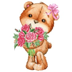 Sticker decorativ Ursulet, Maro, 85 cm, 3163ST foto