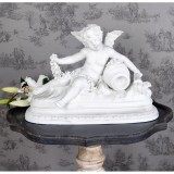 Statueta din portelan alb cu un ingeras OAP080, Decorative