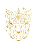 Cumpara ieftin Sticker decorativ Zodiac, Auriu, 71 cm, 5477ST, Oem
