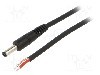 Cablu alimentare DC, cabluri, DC 4,8/1,7 mufa, negru, 1,5m, WEST POL - P48-TT-C100-150BK