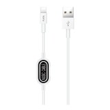 Cablu Date Incarcare USB la Lightning Totu Design BLA-056 Glory, Interfata handsfree Lightning, 1 m, Alb