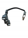Cablu USB cu 4 iesiri USB-C, 14 cm lungime