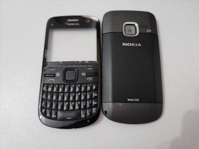Carcasa pentru Nokia C3-00 neagra - Noua, Completa si de Inalta Calitate foto