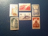 Set 6 Timbre Franta nestampilate 1946 - 1948 +1val 1968 , Arhitectura si diverse, Nestampilat