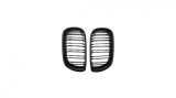 Set 2 grile duble, negru lucios, M Design pentru BMW E46 4 usi Nonfacelift