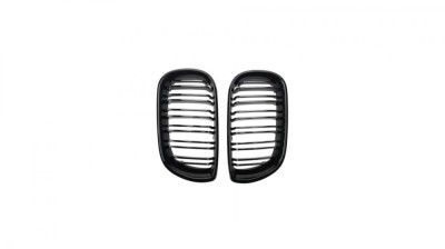 Set 2 grile duble, negru lucios, M Design pentru BMW E46 4 usi Nonfacelift foto