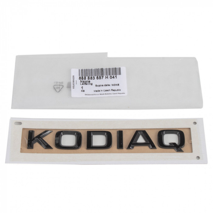 Emblema Hayon Kodiaq Oe Skoda Kodiaq NS 2017&rarr; Negru 565853687H041