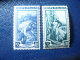 2 Timbre Italia 1950 , val.55 lire (fara guma) si 65 lire