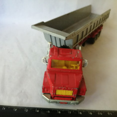 bnk jc Majorette 3063 - Scania Trailer Dump Truck Gray/Red - 1/60