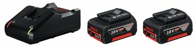 Bosch 2xGBA18V + GAL18V-40 Set 2 acumulatori Li-Ion, 18V, 4Ah + Incarcator rapid de 4Ah ProAdvanced PowerfulTools foto