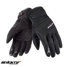 Manusi barbati pentru scuter - motocicleta neoprene/textil Urban vara Seventy model SD-C18 negru/gri Negru/gri S (7 cm)