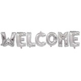 Set baloane folie welcome argintiu