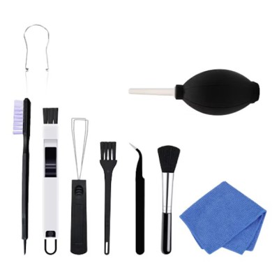 Set 10 piese kit curățare tastatură, plastic, multicolor foto