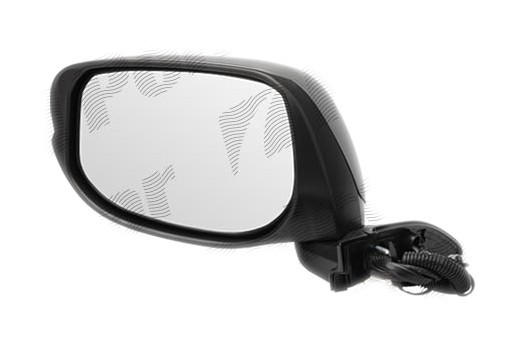 Oglinda exterioara Honda Jazz/Fit (Ge), 10.2008-01.2011, partea Dreapta, culoare sticla crom , sticla convexa, cu carcasa grunduita, ajustare electri
