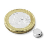 Magnet neodim disc &Oslash;6&amp;#215;2 mm, putere 740 g, N45