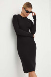 Marc O&#039;Polo rochie din amestec de lana DENIM culoarea negru, mini, mulata