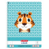 Caiet a4 80f spirala dictando cute animals motiv tiger, Herlitz