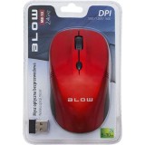 Mouse Blow MP-10 84-003, Optic, USB, Wireless, 1600 DPI, 4 butoane, Negru-Rosu