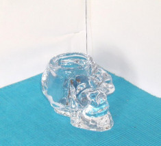 Craniu cristal masiv suflat manual - tealight - design Ludvig Lofgren KOSTA BODA foto