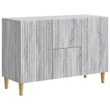 vidaXL Bufet cu sertar Sonoma gri 89 x 34,5 x 60 cm Lemn prelucrat 894661