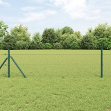 Gard Hexagonal vidaXL Gri 0.4x50 m Oțel, St&acirc;lpi pentru Gard vidaXL 13 buc Gri &Oslash;32 mm 80 cm Oțel Galvanizat