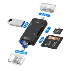 Cititor de carduri microSD cu conexiune USB C - USB A foto