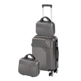 TraveLux Pro XII gurul&oacute;s bőr&ouml;nd szett sz&uuml;rke