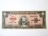 Cuba 10 Pesos 1960 aUNC cu figura lui Cespedes in centru,bancnota din imagini la cel mai mic pret