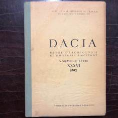 DACIA. REVUE D'ARCHEOLOGIE ET D'HISTOIRE ANCIENNE, NOUVELLE SERIE, VOL.XXXVI,1992